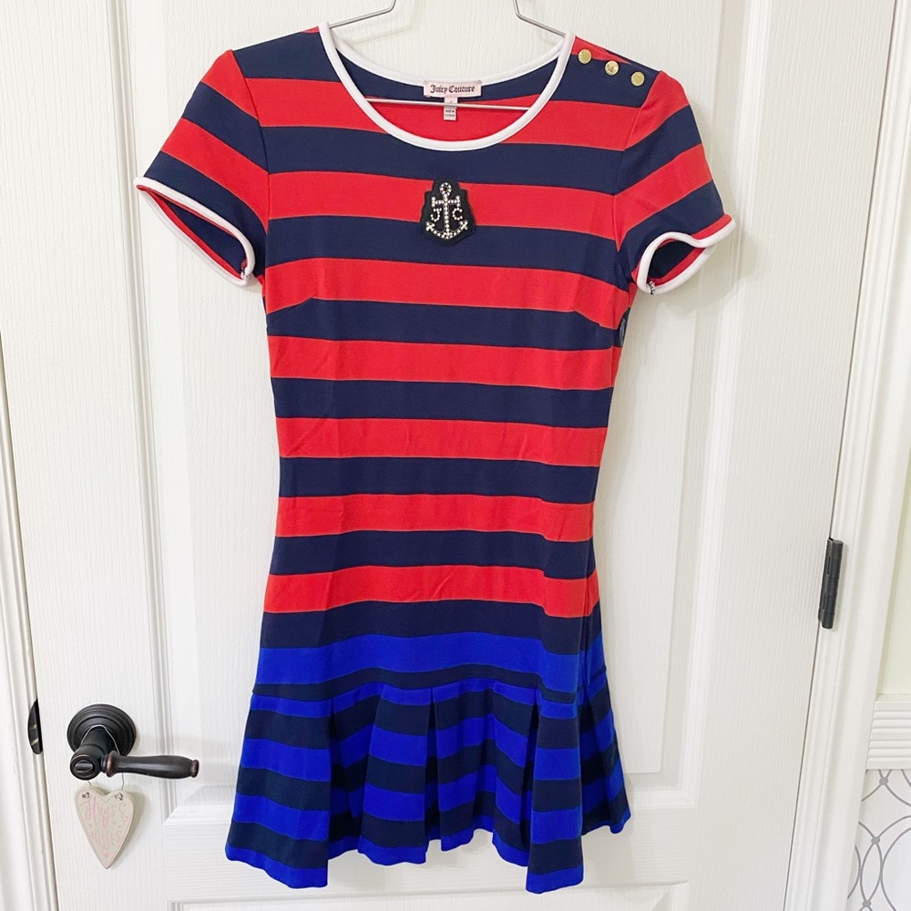 JUICY COUTURE Nautical style dress ⚓️💙❤️ EUC